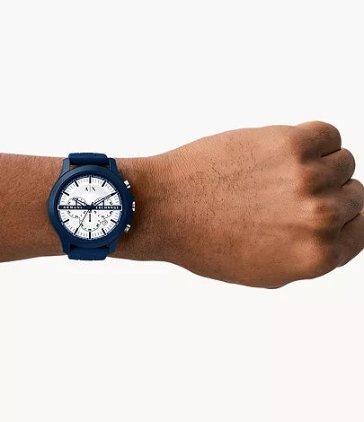 Exchange Chronograph Blue Silicone Watch