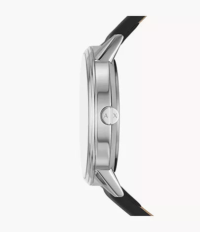 Exchange Multifunction Black Leather Watch