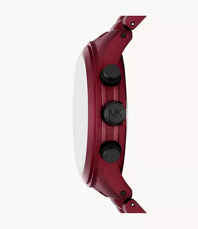 Runway Chronograph Red Matte Coated Stainless Steel Bracelet Watch